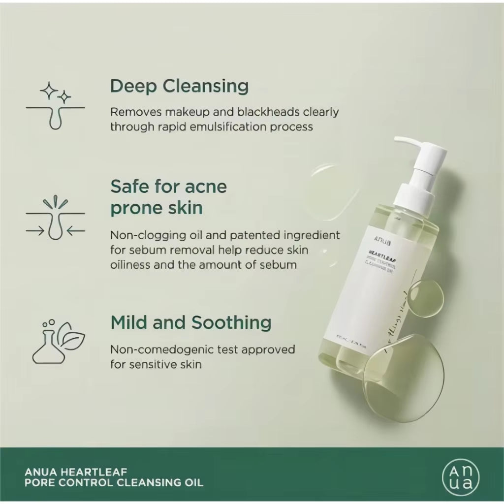 Anua Heartleaf 77% Soothing Toner Clear Pad Pore Control Cleansing Oil 77 Pore Deep Cleansing Foam Korea Skin Care Face Cleanser